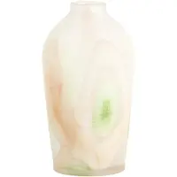 Light & Living Light&living Vaas Ø20,5x37 cm BARCOS glas mat wit+groen+perzik