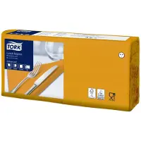 Tork 477870 soft lunchservet advanced oranje 33x33 cm 3-laags 1500 stuks (477870)