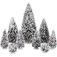 Edelman Kerstdorp landschap evergreen bomen 50x30x45 cm Luville