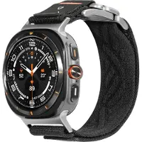Aulumu Samsung Galaxy Watch Ultra 2 / 1 bandje Titanium Magneetsluiting Zwart