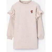 Sissy-Boy Beige oversized sweatjurk met ruffles | Maat: 146-152