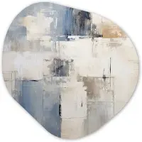 MuchoWow Organische wanddecoratie 60x60 cm - Organisch schilderij Aquarel - Abstract - Kunst - Muurdecoratie woonkamer - Kamer decoratie - Schilderijen - Muurcirkel aesthetic