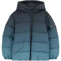 We fashion - Jongens dip dye bomberjack met applicatie - Regular fit - Grijsgroen - Maat: 170/176