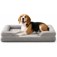Belviona Hondenbed orthopedisch, memoryfoam, antislip & waterafstotend 97x71x17 cm