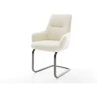 DELIFE Sledemodel Zelia-Flex met armleuning teddy beige sledemodel vlak grafiet pocketveer kern