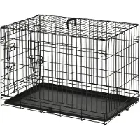 PawHut Paws Transportkooi voor honden zwart maat M 76 x 53 x 57cm
