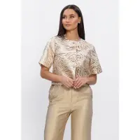 Freebird Dames Blazers F-wv-jaquard-fantasy-26-1 - Goud - Maat S