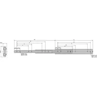 Accuride Volledig uittrekbare kogelgeleider 120 kg, 600 mm