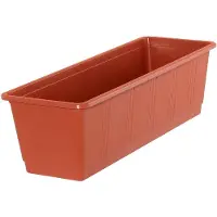 Geli Balkonbak STANDARD Terracotta Houtstructuur 50 cm - Kunststof