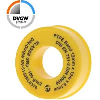 GEKA afdichtband PTFE 12 m x 12 mm x 0,1 mm DVGW