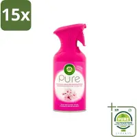 Air Wick 15 x Pure Luchtverfrisser Aziatische Kersenbloesem 250 ml - Grootverpakking - Luchtverfrisser - Geurspray - Kersenbloesem - Aziatische Kersenbloesem - Geurverfrisser