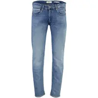 Replay Grover broek blauw gemeleerd stretch