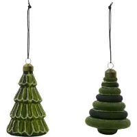 House Doctor Tree kersthanger 2-delig Groen