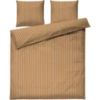 Juna Soft dekbedovertrekset, 220x220/2x50x60 cm karamel-offwhite