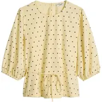 Marc o'polo DENIM Blouse donkerbruin / geel