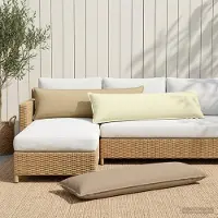 vidaXL Kussensloop HOUTEN Beige 40 x 145 cm Polyester
