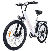 Shengmilo Elektrische fiets C26 Pro, geschikt voor stadsverkeer, 250W, 36V 20Ah, 26 inch, mechanische schijfremmen, maximaal draagvermogen 120 kg, wit