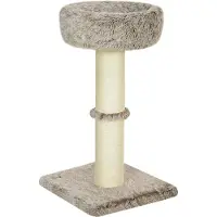 PawHut Kraboom, 87 cm hoog, kattenboom met mand, bruin