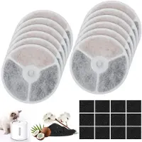 Sonstiges Vervangingsfilters voor kattenfonteinen, 12 stuks, met voorfilter spons, geschikt voor Petkit Eversweet Solo SE/Solo 2/3 Pro/3/2s