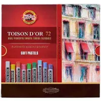Merkloos Etui voor 72 zachte pastelkrijtjes