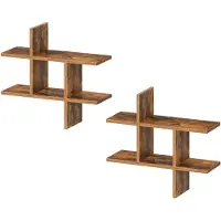 Merkloos Set van 2 wandplanken voor decoratie en opbergruimte
