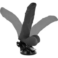 BaseCock | Realistic Dildo Bendable Remote Control Black 21 Cm | Sex Toy Vibrator | Vibrator with Remote Control | Woman Vibrator | Best Woman Vibrator