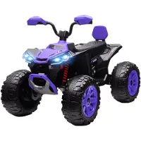 AIYAPLAY Elektrische kinderauto Kunststof, Metaal 109L x 68,5B x 76H cm Paars