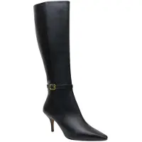 Ted Baker Piper Leren Kniehoge Zwarte Laarzen Met Hak