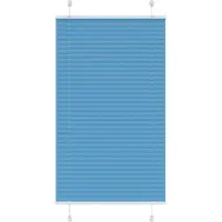 vidaXL Plissé rolgordijn 80x100 cm stofbreedte 79,4 cm polyester blauw