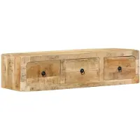 vidaXL Tv-wandmeubel 100x32x25 cm massief hout ruw mangohout