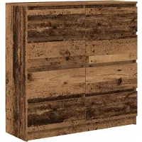 vidaXL Dressoir 100x35x99 cm spaanplaat oud hout