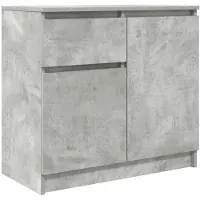 vidaXL Dressoir met lade 71x35x65 cm spaanplaat betongrijs