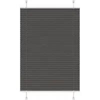 vidaXL Plissé rolgordijn 90x150 cm stofbreedte 89,4 cm polyester zwart