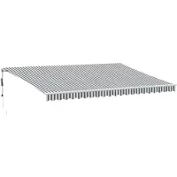 vidaXL Luifel automatisch uittrekbaar 500x350 cm antraciet en wit
