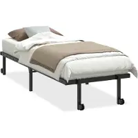 vidaXL Bedframe zonder matras, opklapbaar, zwart, 80x200 cm, staal