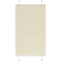 vidaXL Plissé rolgordijn 75x150 cm stofbreedte 74,4 cm polyester crème
