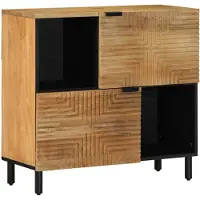 vidaXL Dressoir 80x33x75 cm massief mangohout bruin