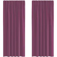 vidaXL Gordijnen voile met lussen 2 st 140x225 cm paars