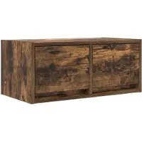 vidaXL TV-meubel 60x31x25,5 cm bewerkt hout gerookt eikenkleurig
