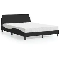 vidaXL Bed met matras "Dover", zwart, 140x190 cm, fluweel