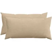 vidaXL Kussensloop 2 st HEERLEN Taupe 40 x 70 cm corduroy