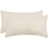 vidaXL Kussensloop 2 st HOUTEN Crèmekleurig 40 x 70 cm Bouclé