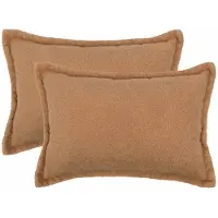 vidaXL Kussensloop 2 st HOUTEN Beige 30 x 50 cm Bouclé