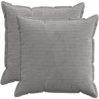 vidaXL Kussensloop 2 st HOUTEN Lichtgrijs 55 x 55 cm corduroy