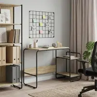 vidaXL Bureau met opslag Sonoma Eiken 131,5 x 50 x 75,5 cm