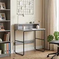 vidaXL Bureau met opslag Grijs Sonoma 80 x 50 x 91 cm