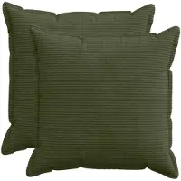 vidaXL Kussensloop 2 st HOUTEN Groen 65 x 65 cm corduroy