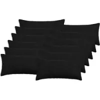 vidaXL Kussensloop 12 st HEERLEN Zwart 40 x 80 cm Bouclé