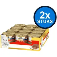 Gourmet 2x Gold - Mousse Rund Multipack - Kattenvoer - 24x85g