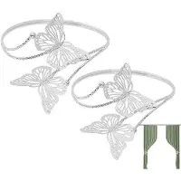 OEM Leuke gordijnsluitingen - Metalen vlinderluitingen - met holle sluiting - Decoratieve gespen - Eenvoudige gordijnaccessoires - Geschikt voor thuis, kantoor, café en balkon
